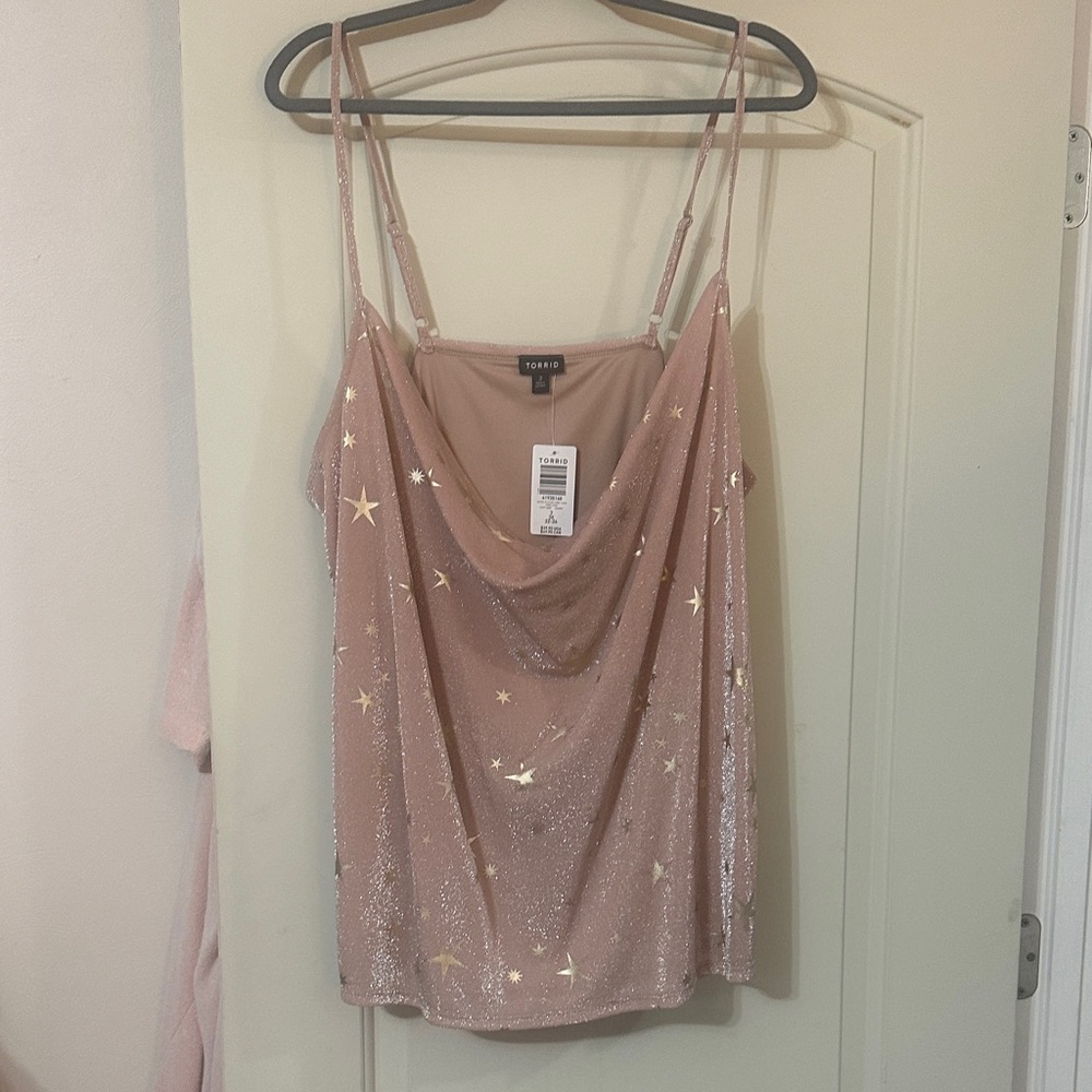 Torrid Gold Star Cowl Cami